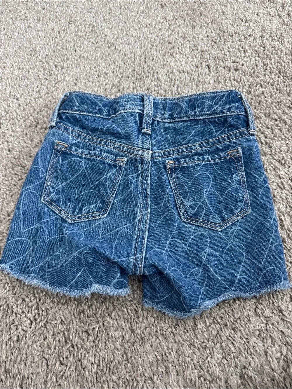 Old Navy Blue Heart-Print Denim Shorts